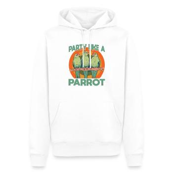 Perruche Perruche Oiseau Perruche Propriétaire - Sweat à capuche Premium bio Homme - blanc - Devant - Nico (187cm)