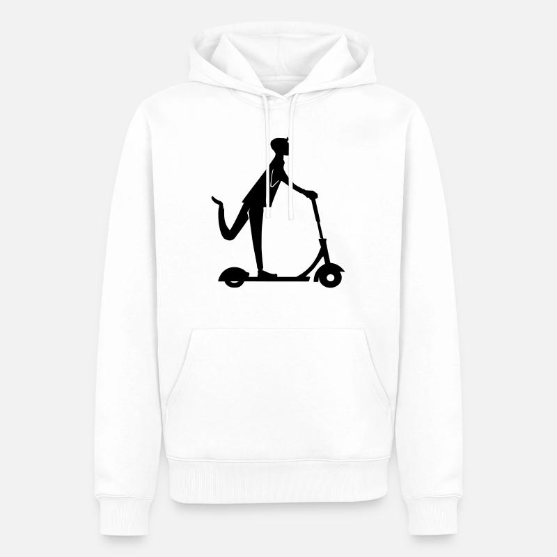 Scooter Skate - Männer Premium Bio Hoodie - Weiß