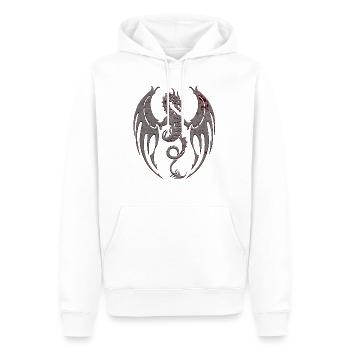 Fantasy Dragon Anime Dragon Head Reptile mythique - Sweat à capuche Premium bio Homme - blanc - Devant - Nico (187cm)