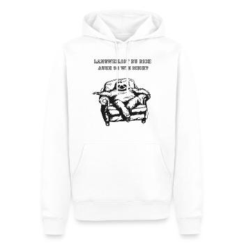 Langweilst Du Dich auch so wie mich schwarz - Männer Premium Bio Hoodie - Weiß - Vorne - Nico (187cm)
