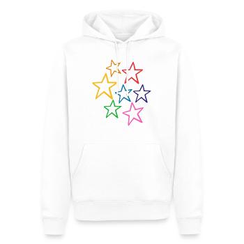 Stern - Männer Premium Bio Hoodie - Weiß - Vorne - Nico (187cm)