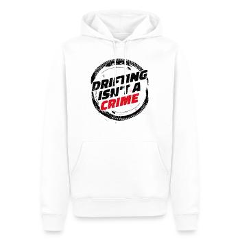 La dérive n’est pas un crime - cadeau d’amoureux de la voiture - Sweat à capuche Premium bio Homme - blanc - Devant - Nico (187cm)