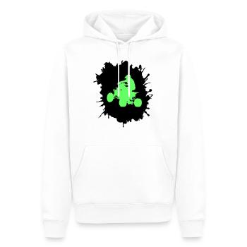 Blobs de pilote quadruple - Sweat à capuche Premium bio Homme - blanc - Devant - Nico (187cm)