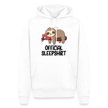 Image drôle Idée cadeau humour drôle - Sweat à capuche Premium bio Homme - blanc - Devant - Nico (187cm)