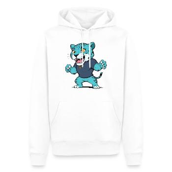 kleiner Jaguar - Männer Premium Bio Hoodie - Weiß - Vorne - Nico (187cm)