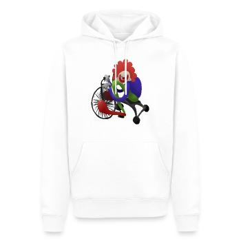 Clown on a Tricycle - Clown on a Tricycle - Men’s Premium Organic Hoodie - white - Front - Nico (187cm)