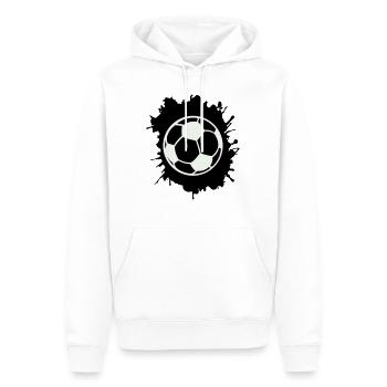 fußball klecks - Männer Premium Bio Hoodie - Weiß - Vorne - Nico (187cm)