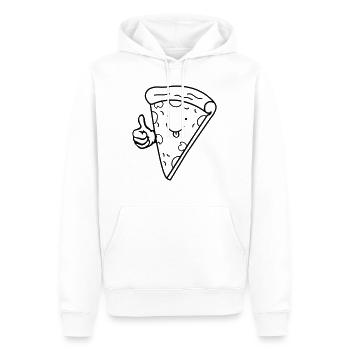 pizza comic 01 - Männer Premium Bio Hoodie - Weiß - Vorne - Nico (187cm)