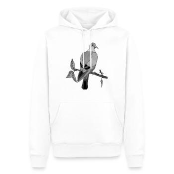 Vogel - Männer Premium Bio Hoodie - Weiß - Vorne - Nico (187cm)