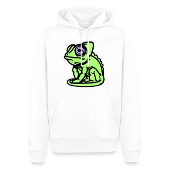 Caméléon - Sweat à capuche Premium bio Homme - blanc - Devant - Nico (187cm)