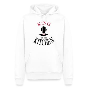 Cadeaux de Noël pour hommes - Sweat à capuche Premium bio Homme - blanc - Devant - Nico (187cm)