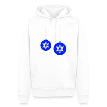 Christmas baubles star - Men’s Premium Organic Hoodie - white - Front - Nico (187cm)