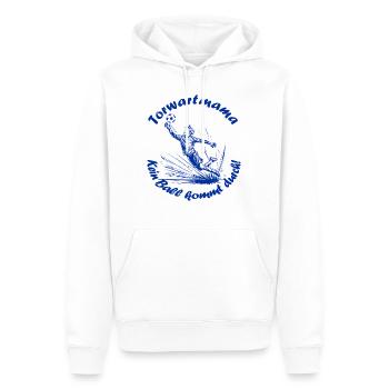 Torwart Mama - blau - Männer Premium Bio Hoodie - Weiß - Vorne - Nico (187cm)