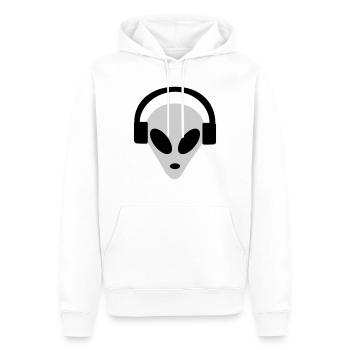 Alien Headphones - Männer Premium Bio Hoodie - Weiß - Vorne - Nico (187cm)