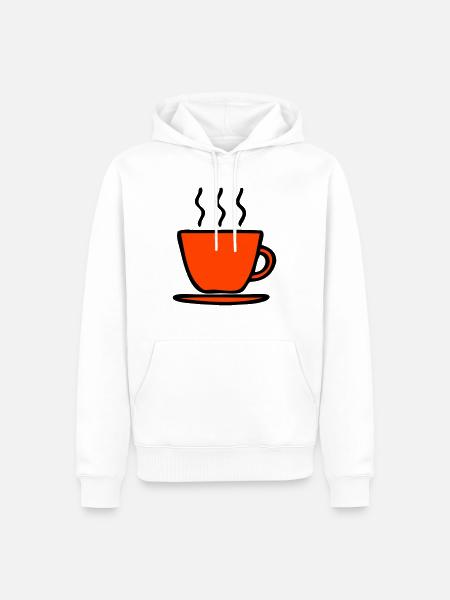 Tasse - Männer Premium Bio Hoodie - Weiß