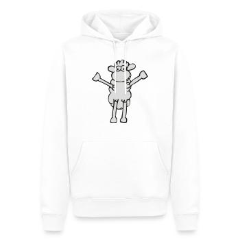 Clemens - Sweat à capuche Premium bio Homme - blanc - Devant - Nico (187cm)