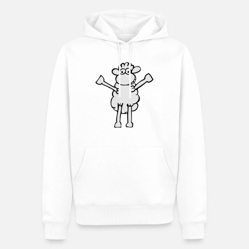 Moppel Schaf Flex - Männer Premium Bio Hoodie - Weiß