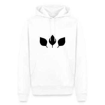 plantes nature trois feuilles feuille vert - Sweat à capuche Premium bio Homme - blanc - Devant - Nico (187cm)