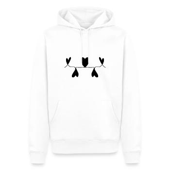 Herzen Linie Liebe Herz - Männer Premium Bio Hoodie - Weiß - Vorne - Nico (187cm)