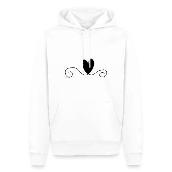 herz symbol linie liebe - Männer Premium Bio Hoodie - Weiß - Vorne - Nico (187cm)