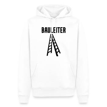 Bauleiter - Männer Premium Bio Hoodie - Weiß - Vorne - Nico (187cm)