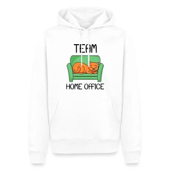 Bureau à domicile - Sweat à capuche Premium bio Homme - blanc - Devant - Nico (187cm)