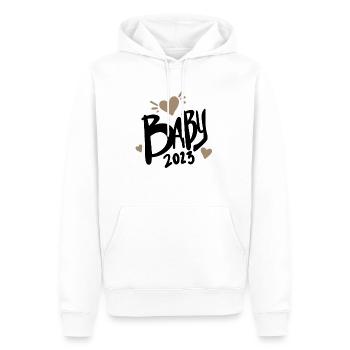 Bébé 2023 - Nouveau-né 2023 Cadeau bébé - Sweat à capuche Premium bio Homme - blanc - Devant - Nico (187cm)
