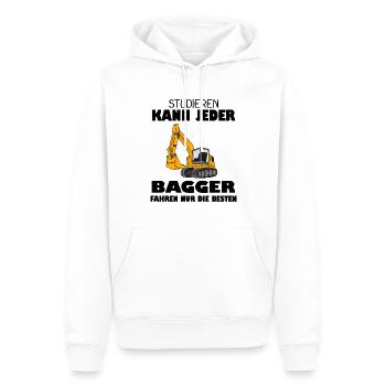 Bagger Baggerfahrer Spruch - Männer Premium Bio Hoodie - Weiß - Vorne - Nico (187cm)