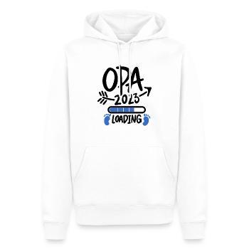 Opa 2023 - Werdende Opa - Männer Premium Bio Hoodie - Weiß - Vorne - Nico (187cm)