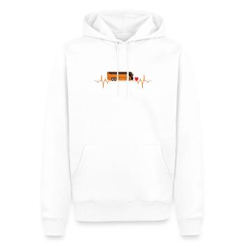 Chauffeur de bus Chauffeur de bus Bus Bus Transport Longue distance Bus - Sweat à capuche Premium bio Homme - blanc - Devant - Nico (187cm)