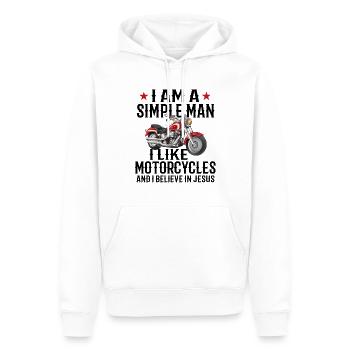 Motorcycling Motorbike Racing Biking Motocross Rac - Männer Premium Bio Hoodie - Weiß - Vorne - Nico (187cm)