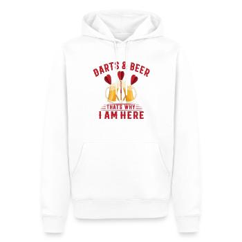 joueur de fléchettes jeu de fléchettes 180 fléchettes neuf fléchettes - Sweat à capuche Premium bio Homme - blanc - Devant - Nico (187cm)
