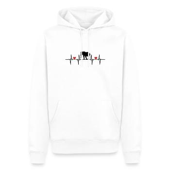 Eléphants Pachydermes Proboscis Afrique Trompette Éléphant - Sweat à capuche Premium bio Homme - blanc - Devant - Nico (187cm)