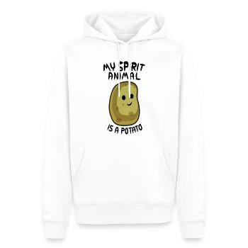 French fries potatoes Sweet potato Potato - Men’s Premium Organic Hoodie - white - Front - Nico (187cm)