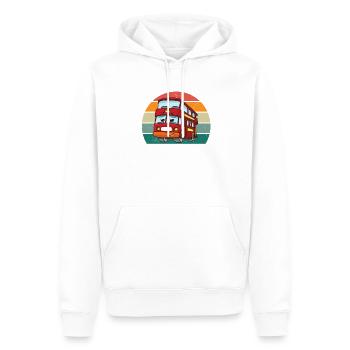 Chauffeur de bus Chauffeur de bus Bus longue distance Transport Voiture Bus - Sweat à capuche Premium bio Homme - blanc - Devant - Nico (187cm)