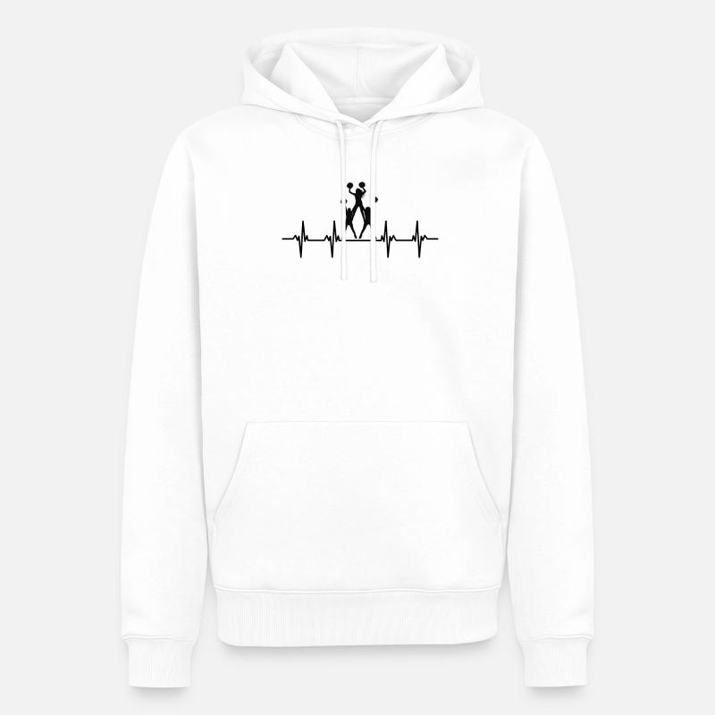 Cheerleader Dancing Cheering Support Support - Sweat à capuche Premium bio Homme - blanc