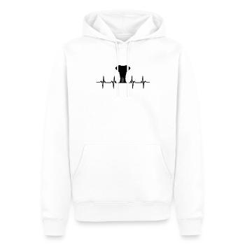 Eléphant Pachyderme Proboscis Afrique Trompettes Éléphant - Sweat à capuche Premium bio Homme - blanc - Devant - Nico (187cm)