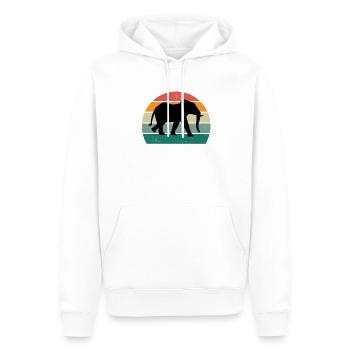 Eléphant Pachyderme Proboscis Afrique Trompettes Éléphant - Sweat à capuche Premium bio Homme - blanc - Devant - Nico (187cm)