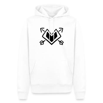 Herz Pfeil - Männer Premium Bio Hoodie - Weiß - Vorne - Nico (187cm)