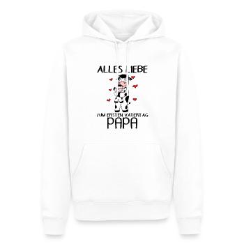 Vatertag - erster Vatertag - Männer Premium Bio Hoodie - Weiß - Vorne - Nico (187cm)