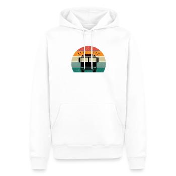 Pompier Pompiers Éteindre Les Secours Incendie - Sweat à capuche Premium bio Homme - blanc - Devant - Nico (187cm)