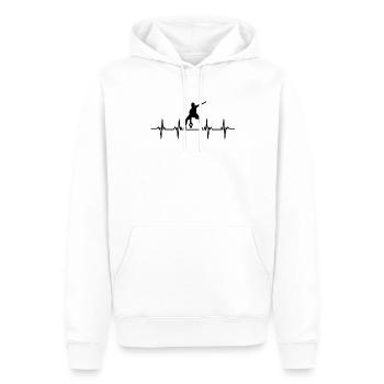 Strength training Gym fitness sport Training - Men’s Premium Organic Hoodie - white - Front - Nico (187cm)