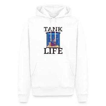 Aquaristic Aquarium Keeper Fishkeeper Eau salée - Sweat à capuche Premium bio Homme - blanc - Devant - Nico (187cm)