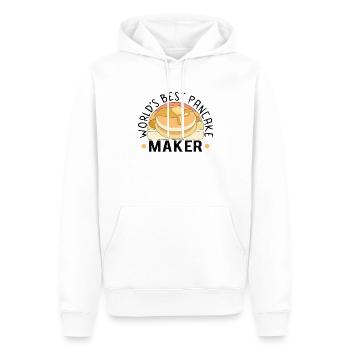 Pancake Maker Pancake Lover Drôle de gaufre - Sweat à capuche Premium bio Homme - blanc - Devant - Nico (187cm)