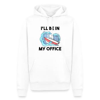 Capitaine de bateau Bateau à moteur Permis de bateau - Sweat à capuche Premium bio Homme - blanc - Devant - Nico (187cm)
