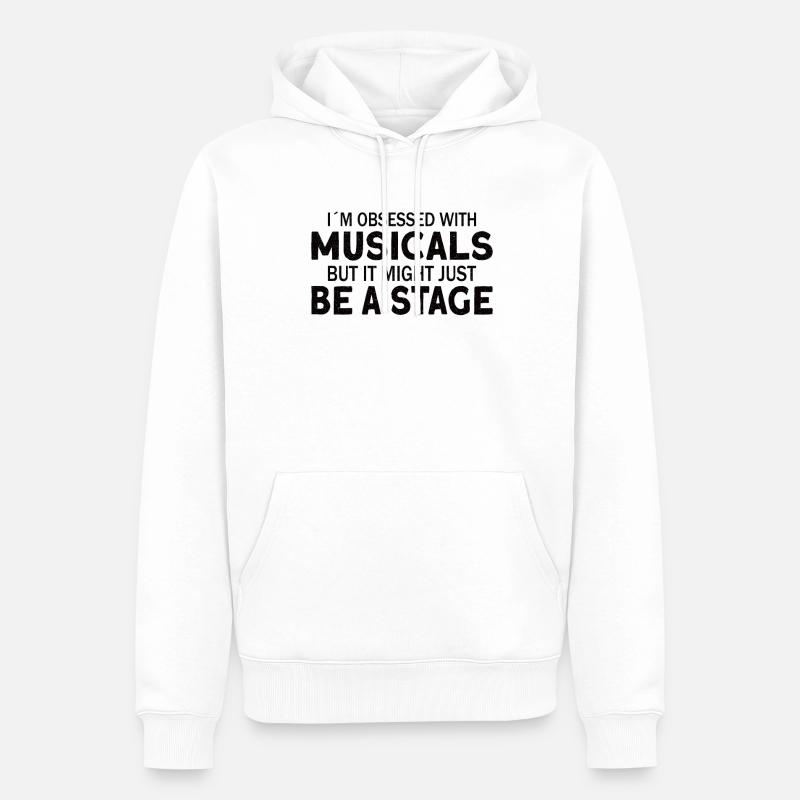 Theaterlehrer Schauspiellehrer - Männer Premium Bio Hoodie - Weiß