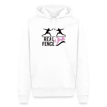 Female Fencing Girl Fencer Fence - Männer Premium Bio Hoodie - Weiß - Vorne - Nico (187cm)