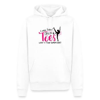 Ballet Ballerine Danse Danseuse Danse Ballet Cadeau - Sweat à capuche Premium bio Homme - blanc - Devant - Nico (187cm)