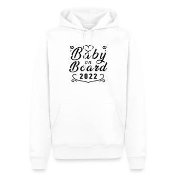 Bébé 2022 - Naissance Enceinte 2022 - Sweat à capuche Premium bio Homme - blanc - Devant - Nico (187cm)