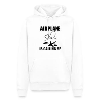 Flugzeug Pilot Spruch Geschenk - Männer Premium Bio Hoodie - Weiß - Vorne - Nico (187cm)